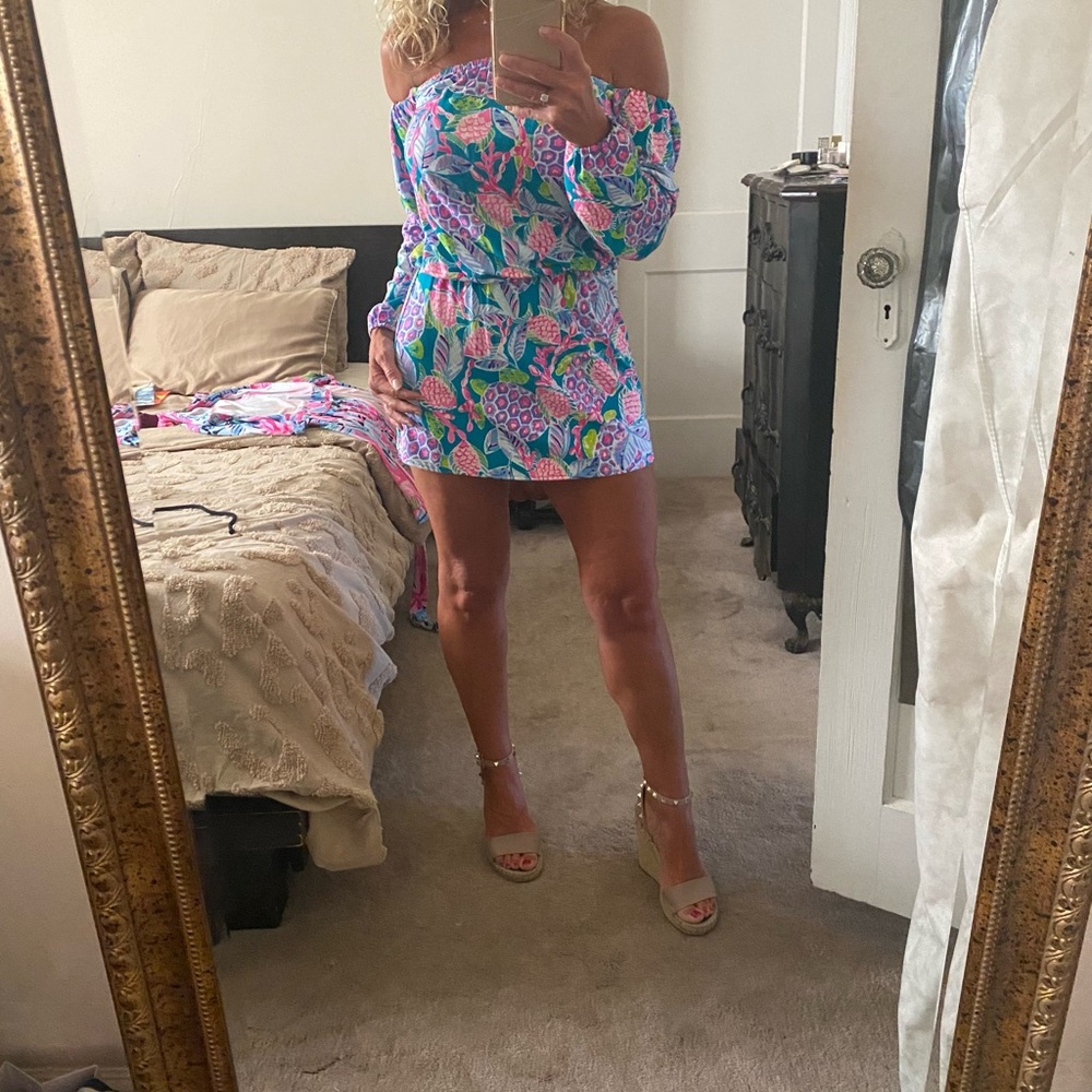 Lilly Pulitzer Tropical Print Mini Dress